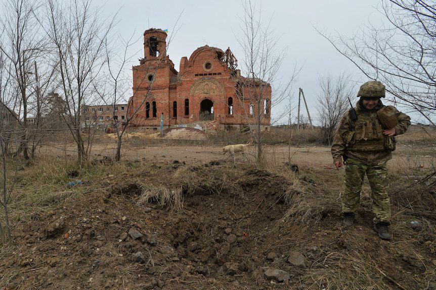 Военнослужащий ВСУ на боевых позициях в Донецке